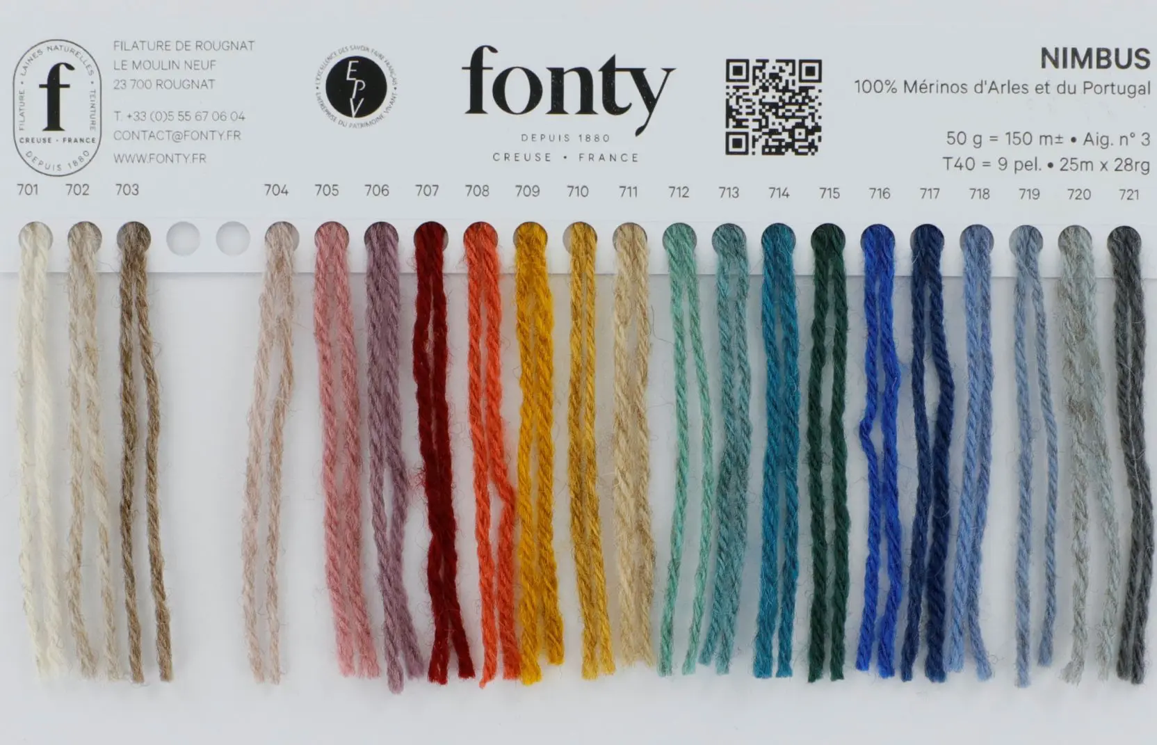 Nimbus Fonty wzornik kolorów