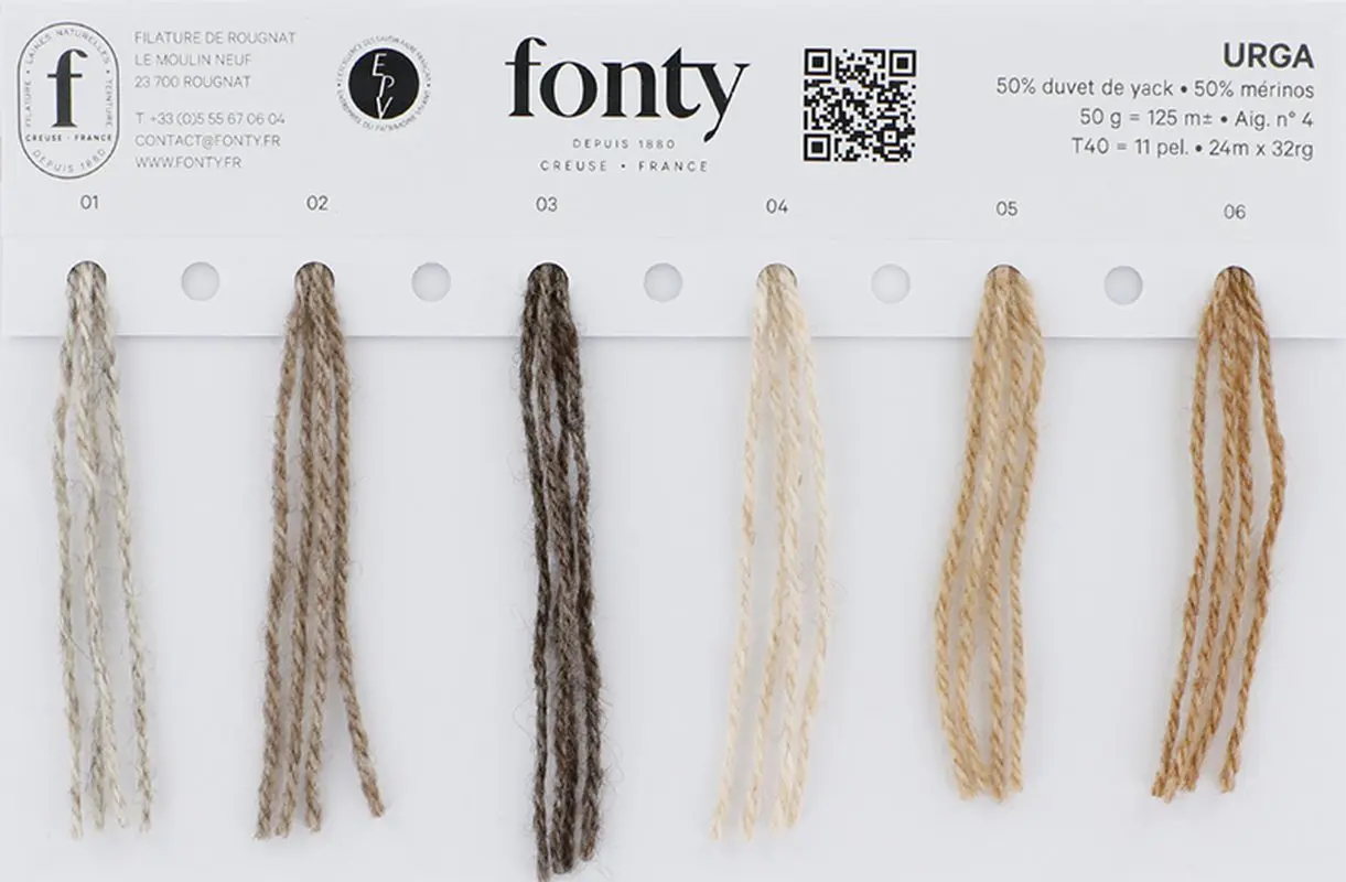 Urga Fonty wzornik kolorów