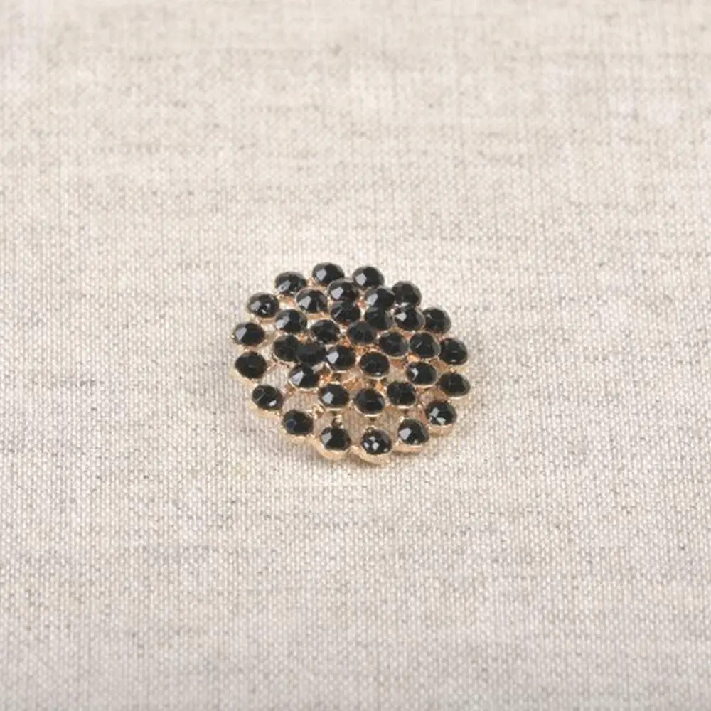 Guziki Bling złote z kolorowym szkłem 1 szt.