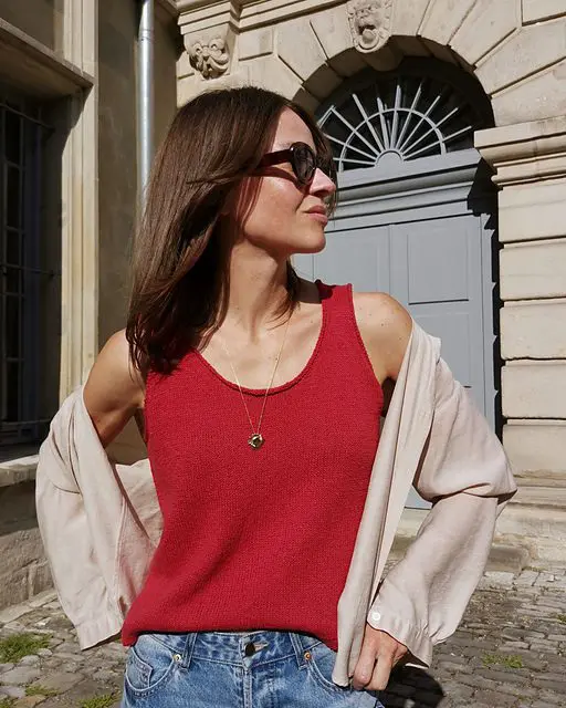 Paula Strickt Gisele Top wzór na druty z włóczką Nepal Pascuali