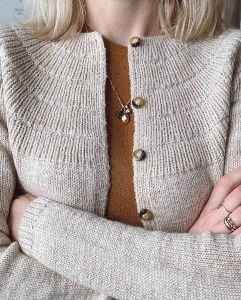PetiteKnit Anker's Cardigan MySize wzór dziewiarski