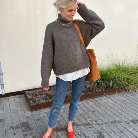 PetiteKnit Chestnut Sweater wzór dziewiarski