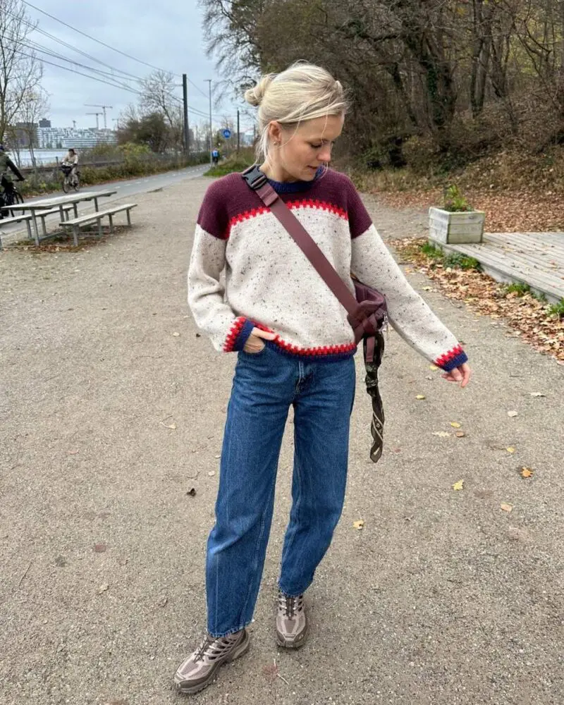 PetiteKnit Cross Sweater wzór dziewiarski