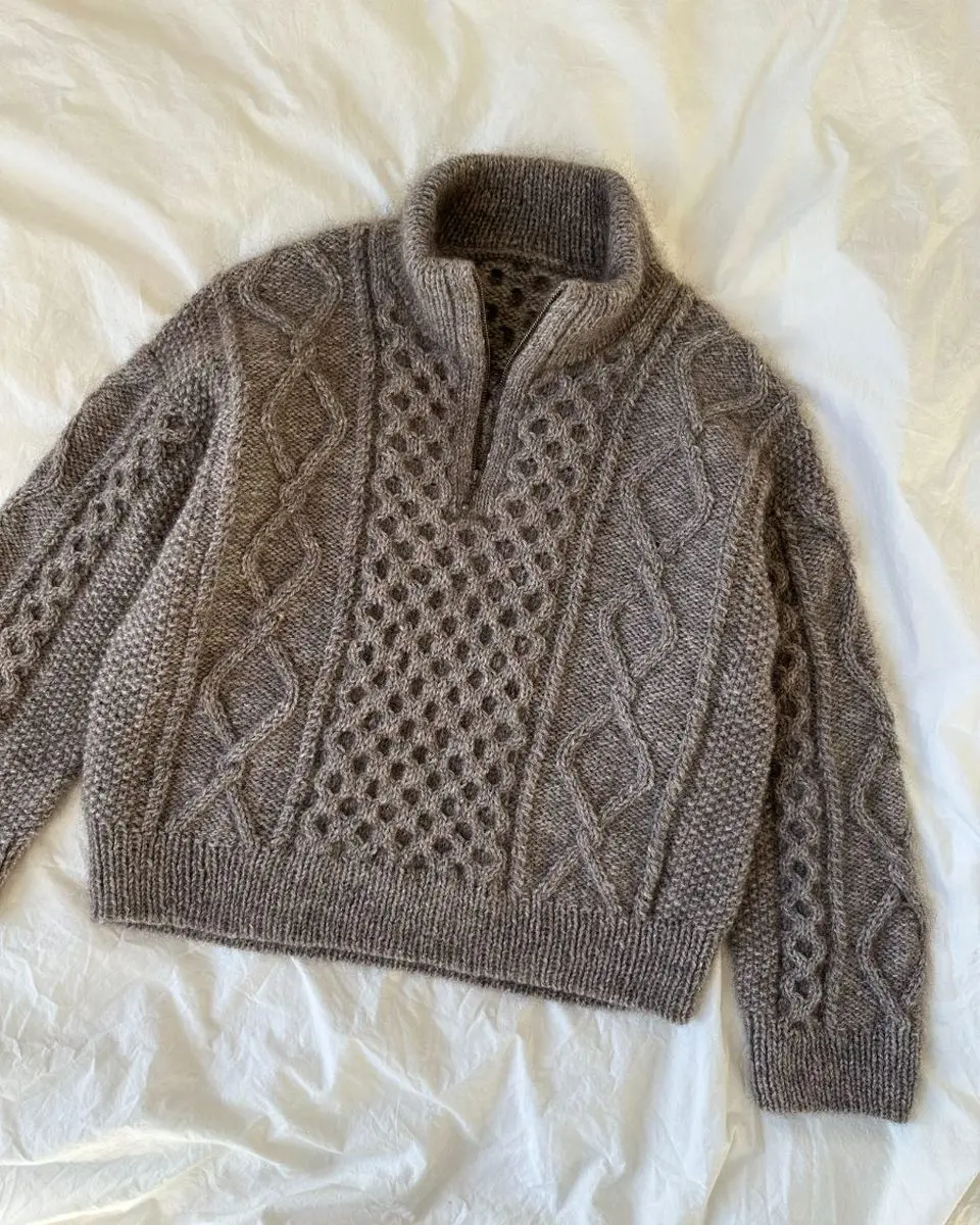 PetiteKnit Dagmar Zipper Sweater wzór na druty