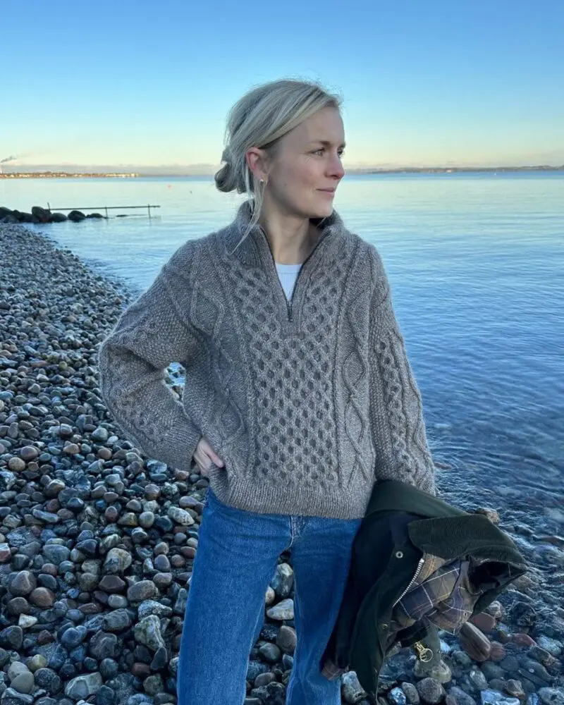 PetiteKnit Dagmar Zipper Sweater wzór na druty