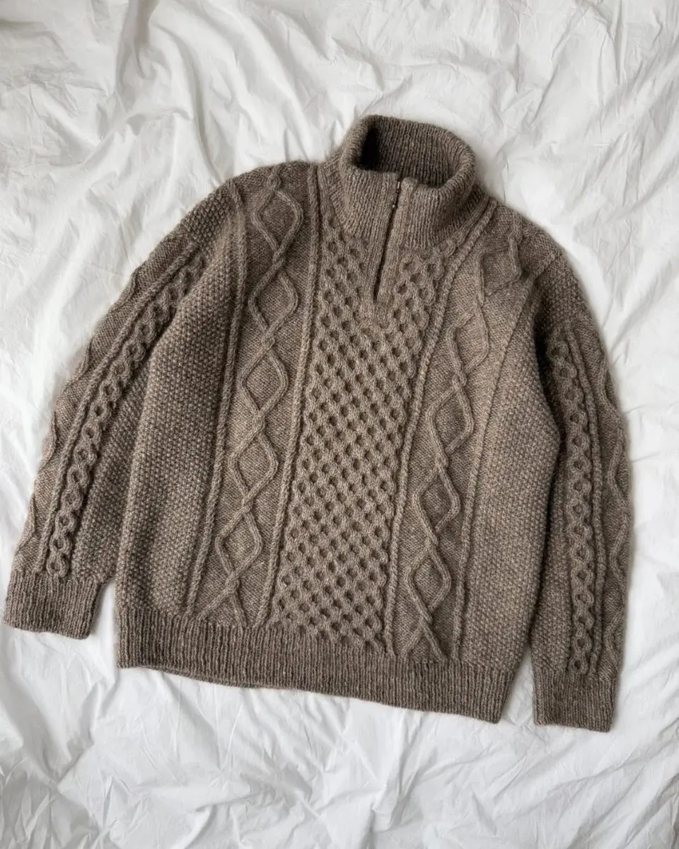 PetiteKnit Dagmar Zipper Sweater Man wzór na druty
