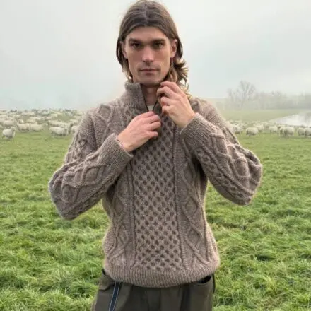 PetiteKnit Dagmar Zipper Sweater Man wzór na druty