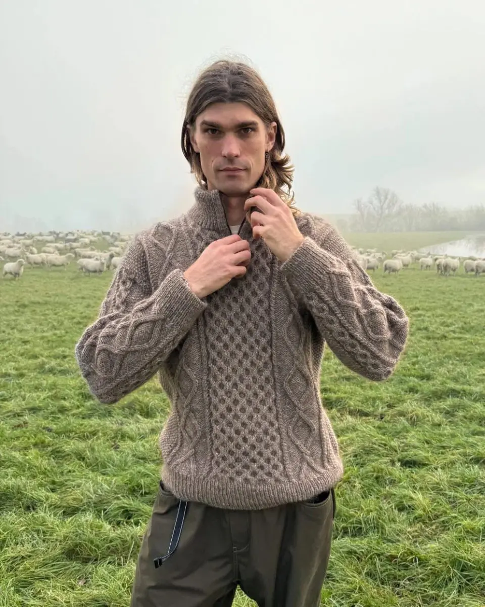 PetiteKnit Dagmar Zipper Sweater Man wzór na druty