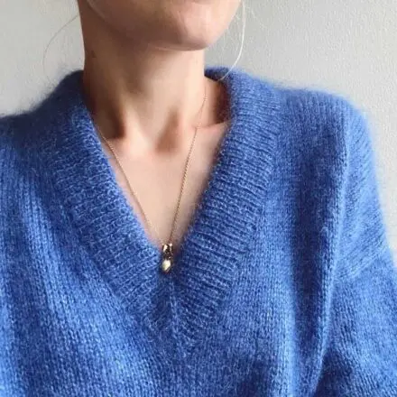 PetiteKnit wzory Stockholm Sweater V-Neck