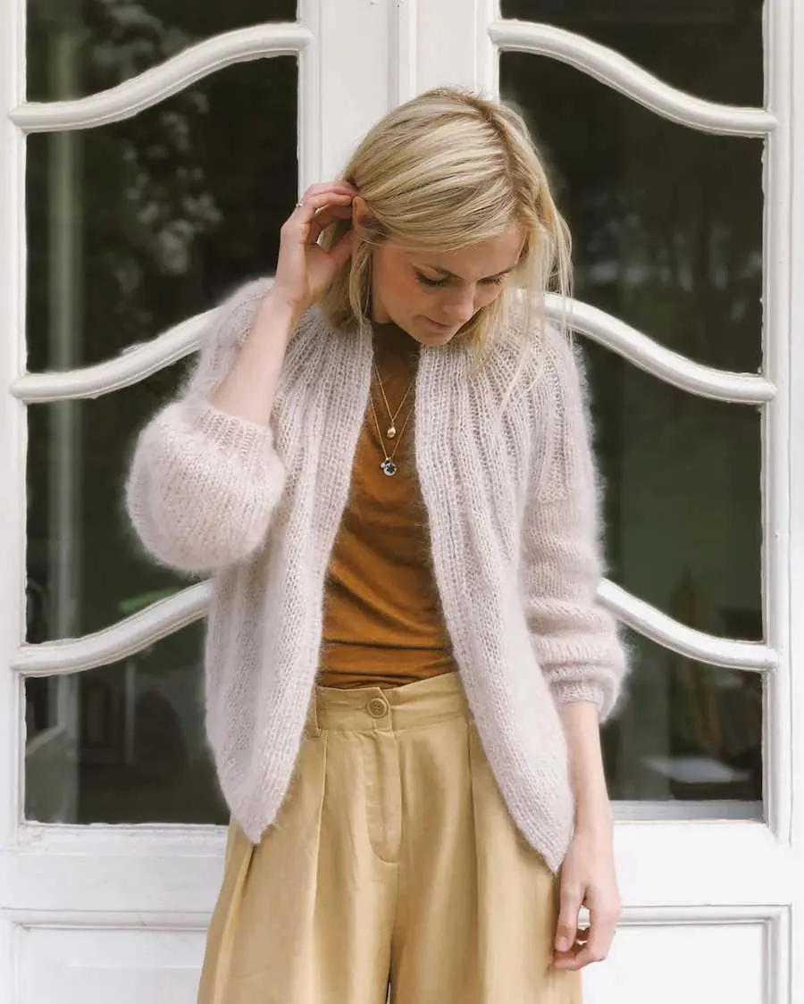 PetiteKnit wzory Sunday Cardigan Mohair Edition