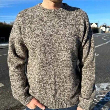 PetiteKnit Melange Sweater Man wzór dziewiarski