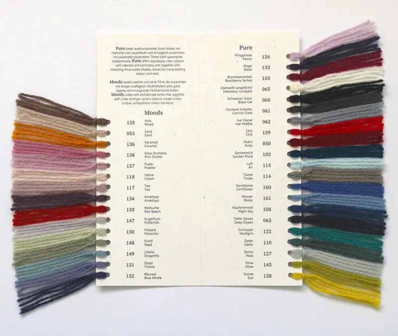 Rosy Green Wool wzornik kolorów włóczek