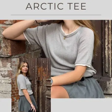 Arctic Tee wzór na druty z włóczką