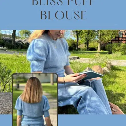 Bliss Puff Blouse wzór z włóczką