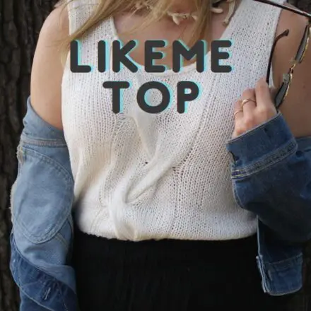 LikeMe Top wzór z włóczką