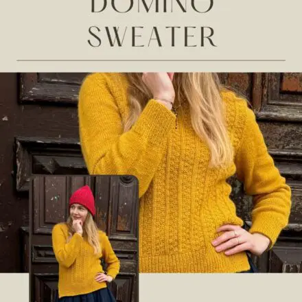Domino Sweater wzór na druty z włóczką