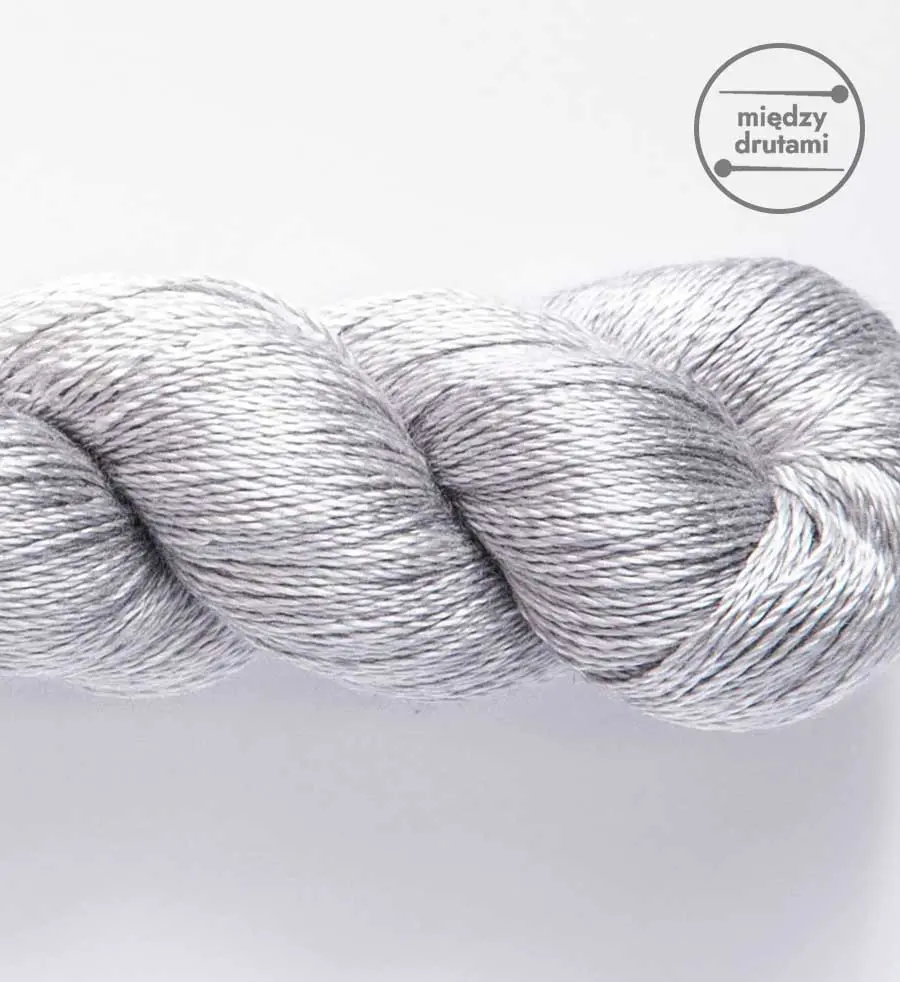 Włóczka Pure Silk Lace Light Gray Woollala
