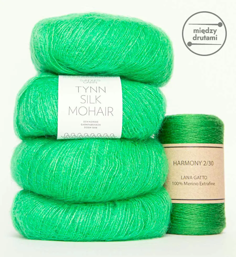 Zestaw włóczek na sweter moher + cienkie merino