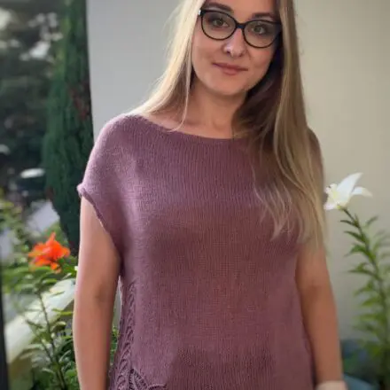 Daphne Tee wzór z włóczką