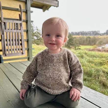 PetiteKnit wzory Melange Sweater Baby