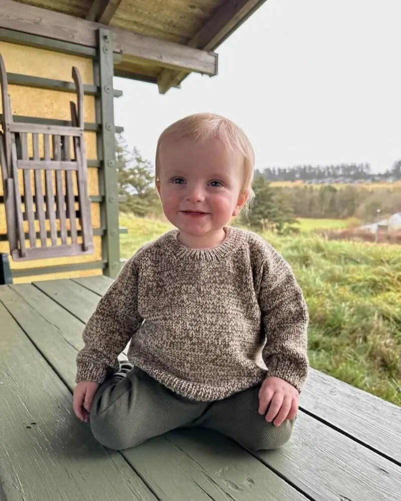 PetiteKnit wzory Melange Sweater Baby