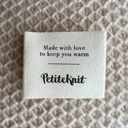 Metka PetiteKnit duża Made with Love