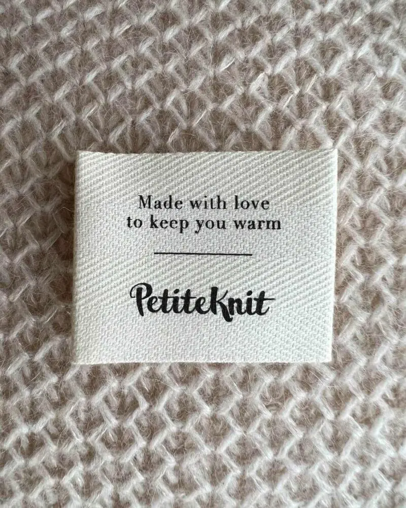 Metka PetiteKnit duża Made with Love
