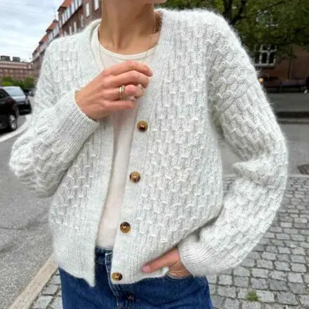 PetiteKnit wzory Jenny Jacket V-NECK