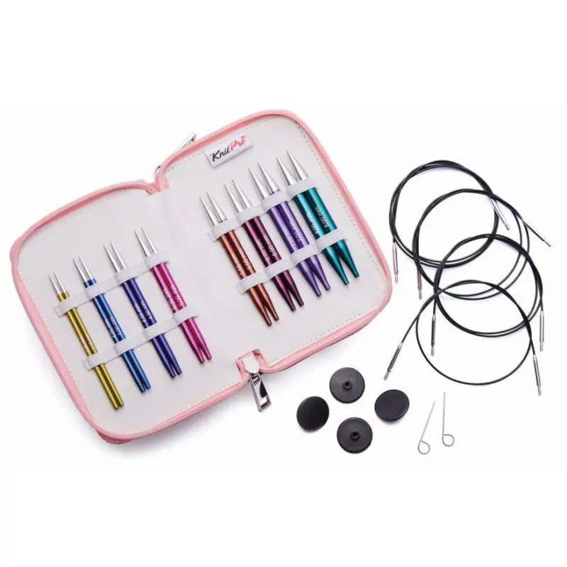 Zestaw drutów KnitPro Zing DeLuxe krótkie
