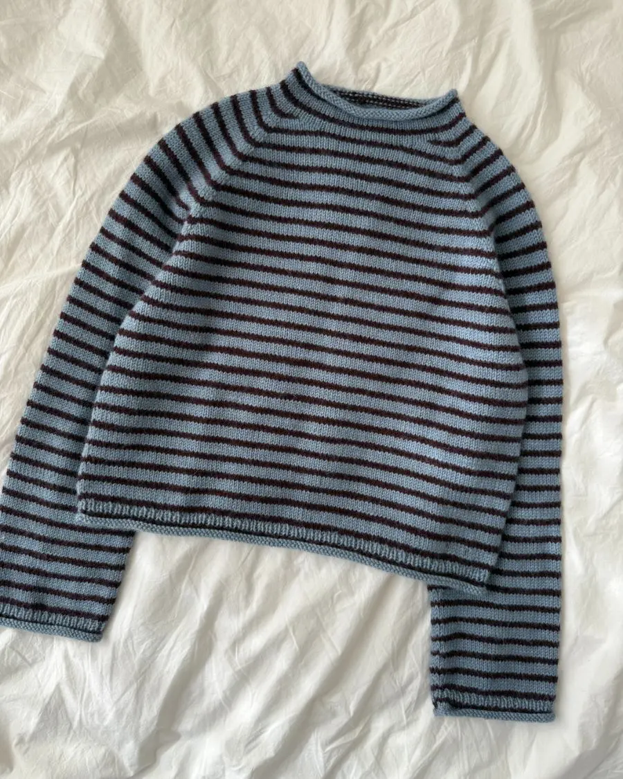 Wzór na druty PetiteKnit Frankie Sweater włóczka Peer Gynt PetiteKnit Sandnes Garn