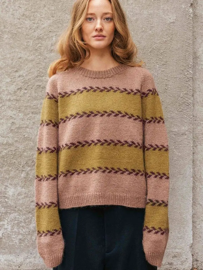 Astrid Sweater 2510-05 wzór na druty z włóczką