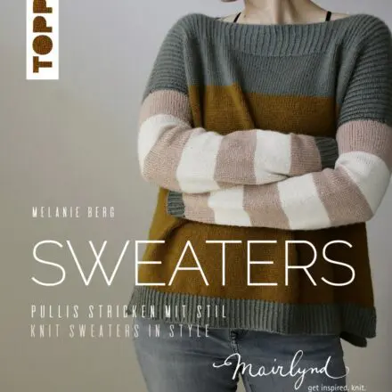 Melanie Berg książka z wzorami na druty Wydawnictwo Topp Knit Sweaters in style