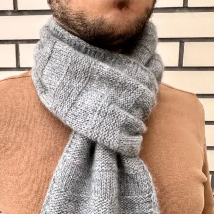 Jersey Avenues wzór z włóczką na kaszmirowy szalik