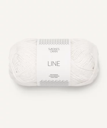 Line włóczka bawełniana z lnem Sandnes Garn w kolorze białym 1001