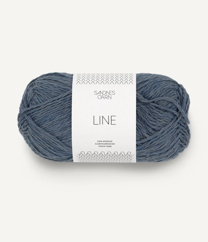 Line włóczka bawełniana z lnem Sandnes Garn w kolorze ciemnym niebiesko szarym 6061