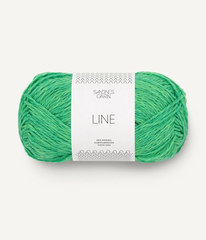 Line włóczka bawełniana z lnem Sandnes Garn w kolorze zielonym jelly bean 8236