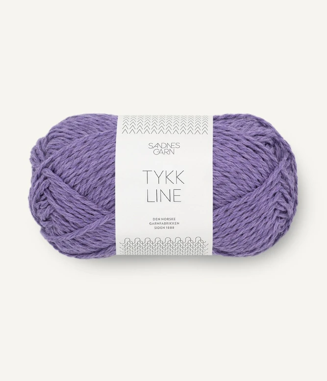 Tykk Line gruba włóczka bawełniana z lnem Sandnes Garn w kolorze fioletowym 5224