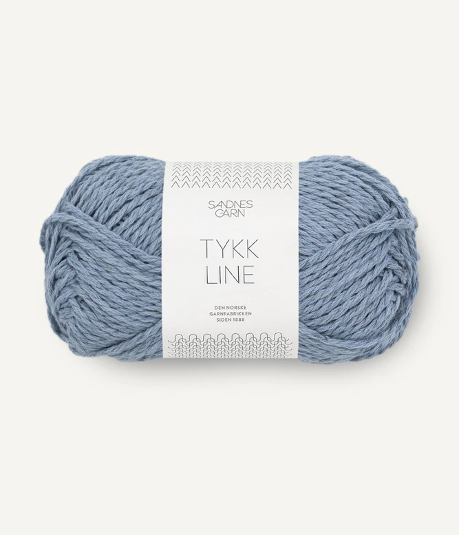 Tykk Line gruba włóczka bawełniana z lnem Sandnes Garn w kolorze niebieskiej hortensji 6032