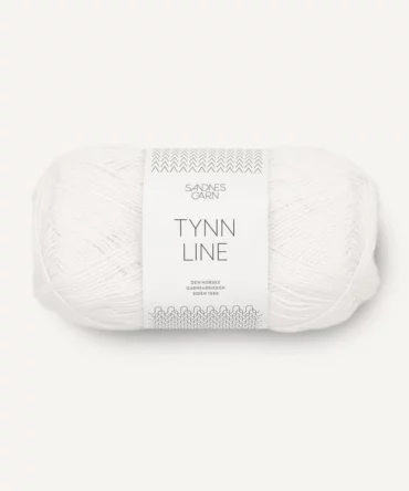 Tynn Line cienka włóczka bawełniana z lnem Sandnes Garn w kolorze białym 1001