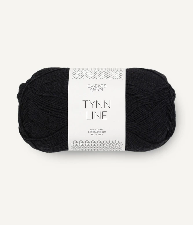 Tynn Line cienka włóczka bawełniana z lnem Sandnes Garn w kolorze czarnym 1099