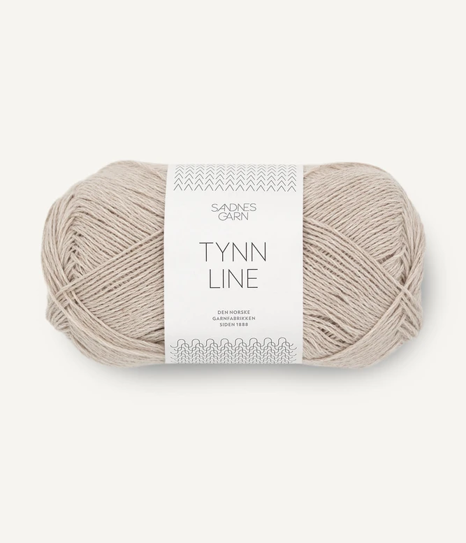 Tynn Line cienka włóczka bawełniana z lnem Sandnes Garn w kolorze beżowym 2331