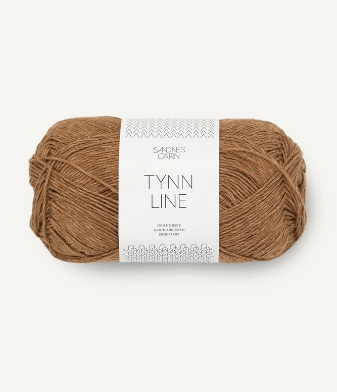 Tynn Line cienka włóczka bawełniana z lnem Sandnes Garn w kolorze brązowym złotym 2553