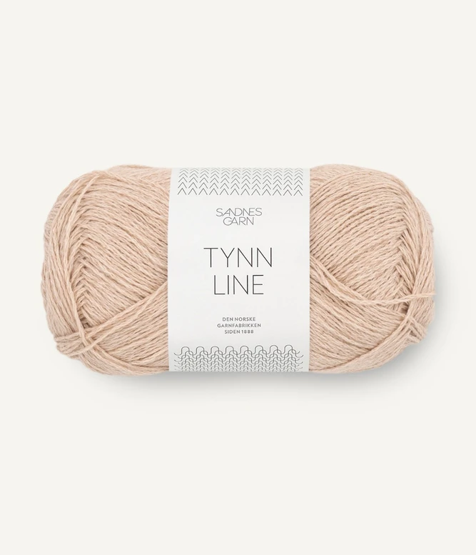 Tynn Line cienka włóczka bawełniana z lnem Sandnes Garn w kolorze ciemnego beżu 3021