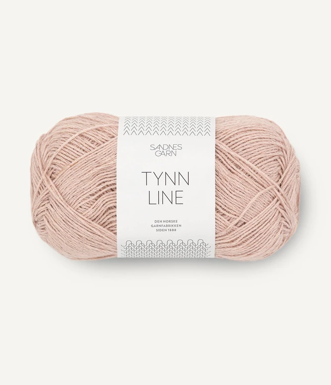 Tynn Line cienka włóczka bawełniana z lnem Sandnes Garn w kolorze pudrowego różu 3511