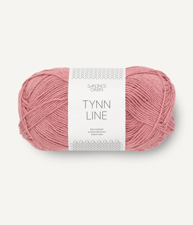 Tynn Line cienka włóczka bawełniana z lnem Sandnes Garn w kolorze angielskiej róży 4323