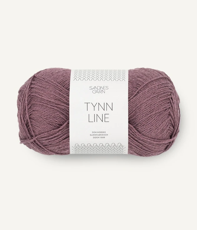 Tynn Line cienka włóczka bawełniana z lnem Sandnes Garn w kolorze oberżyna 4361