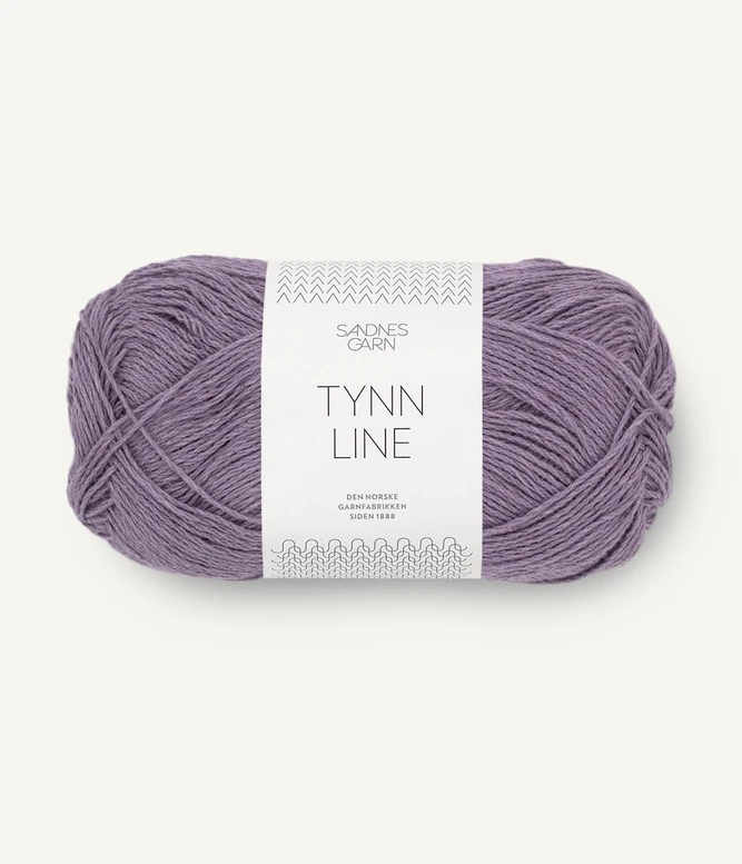 Tynn Line cienka włóczka bawełniana z lnem Sandnes Garn w kolorze ciemny lilak 5052