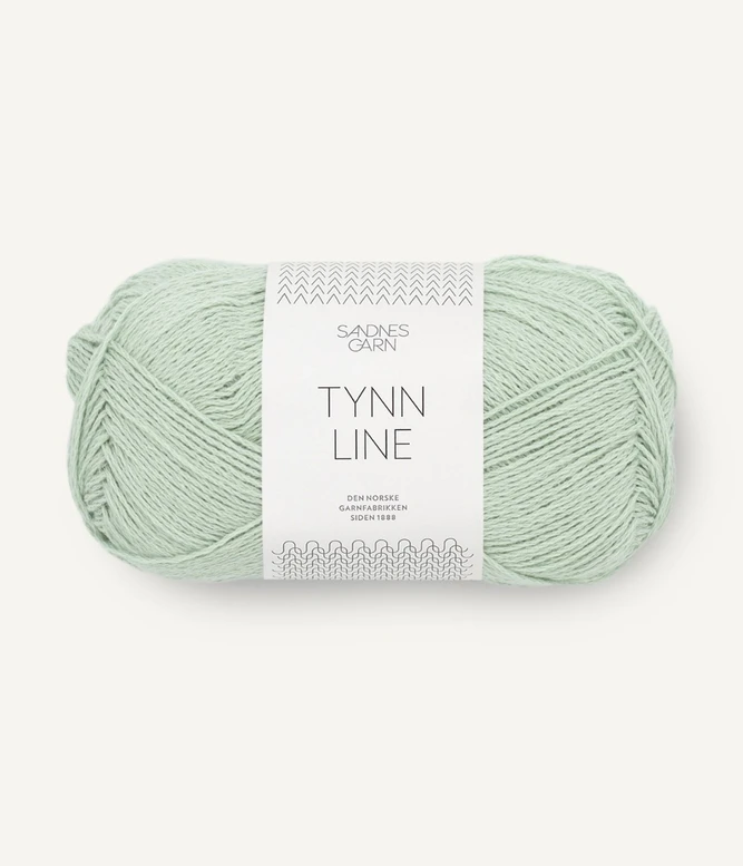 Tynn Line cienka włóczka bawełniana z lnem Sandnes Garn w kolorze pistacjowym 8532