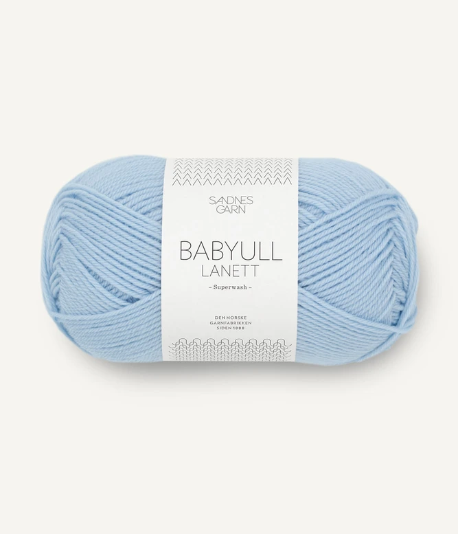 włóczka wełniana Babyull Lanett Sandnes Garn w kolorze 5930 błękitny