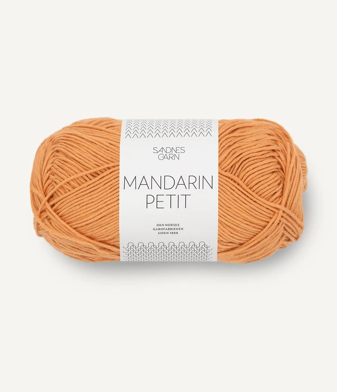włóczka bawełniana Mandarin Petit Sandnes Garn kolor pomarańczowy 2524
